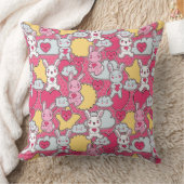 Kawaii Child Pattern met Cute Doodles Kussen (Deken)