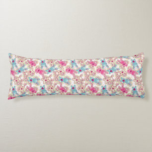 Kawaii Child Pattern met Cute Doodles Lichaamskussen