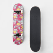 Kawaii Child Pattern met Cute Doodles Skateboard (Voorkant)