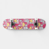 Kawaii Child Pattern met Cute Doodles Skateboard (Horizontaal)