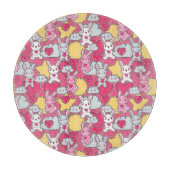 Kawaii Child Pattern met Cute Doodles Snijplank (Voorkant)