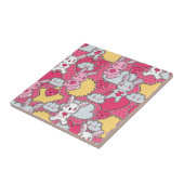 Kawaii Child Pattern met Cute Doodles Tegeltje (Zijkant)