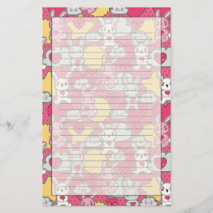 Kawaii Child Pattern with Cute Doodles Briefpapier