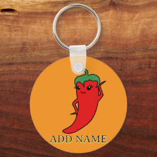 Kawaii Chili Pepper Diva Aangepast Sleutelhanger