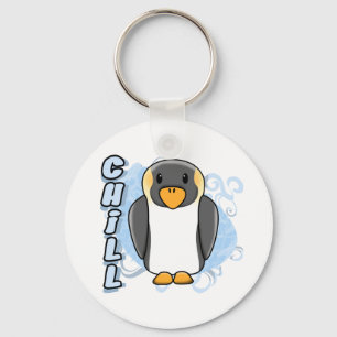 Kawaii Chill Penguin Sleutelhanger