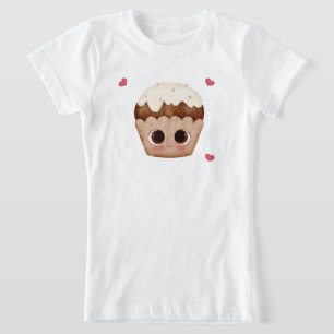 Kawaii chocolade cupcake kinder T-shirt