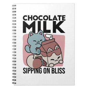 Kawaii Chocolademelk Kat – Cozy Drank & Schattighe Notitieboek