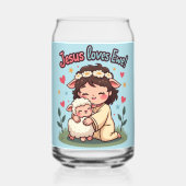 Kawaii Christian "Jesus aime Ewe" Pastel Design (Recto)