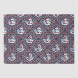 Kawaii Christmas Fox Dot Mandala Diamond Tegel Tissuepapier