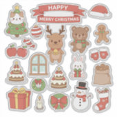 Kawaii Christmas Sticker Bomb Phone Case | Cute Ca (Voorkant)