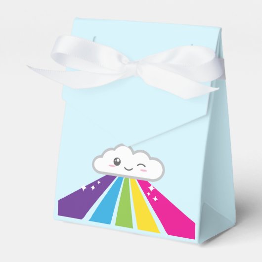 Kawaii Cloud and Rainbow Gift Box Bedankdoosjes (Voorkant Zijde)
