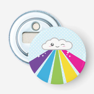 Kawaii Cloud en Rainbow Bottle Open Button Flesopener