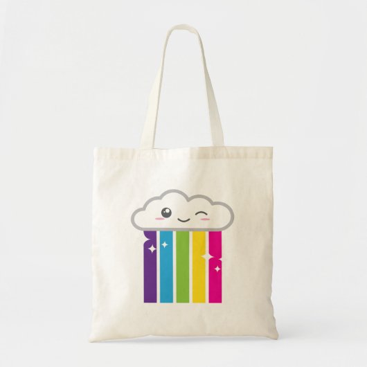 Kawaii Cloud en Rainbow-Canvas tas (Voorkant)