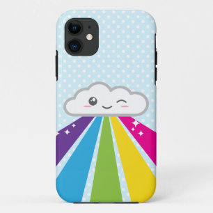 Kawaii Cloud en Rainbow iPhone Case