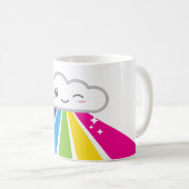 Kawaii Cloud en Rainbow-Mok Koffiemok (Voorkant rechts)