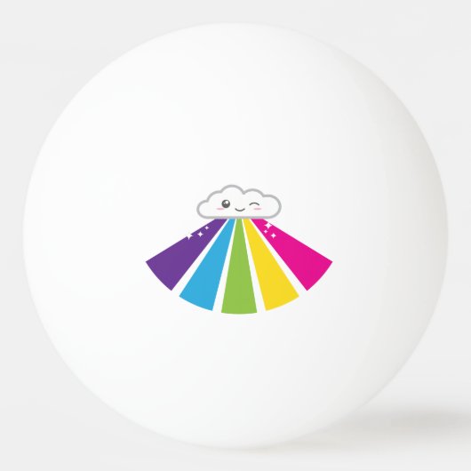 Kawaii Cloud en Rainbow Ping Balls Pingpongballen (Achterkant)