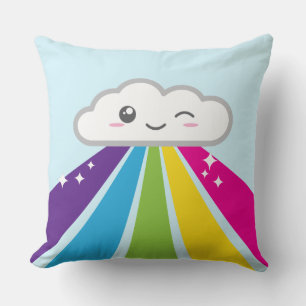 Kawaii Cloud en Rainbow-Sierkussen Kussen