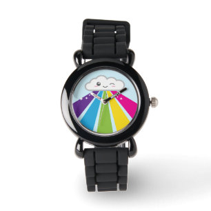 Kawaii Cloud en Rainbow Watch Horloge
