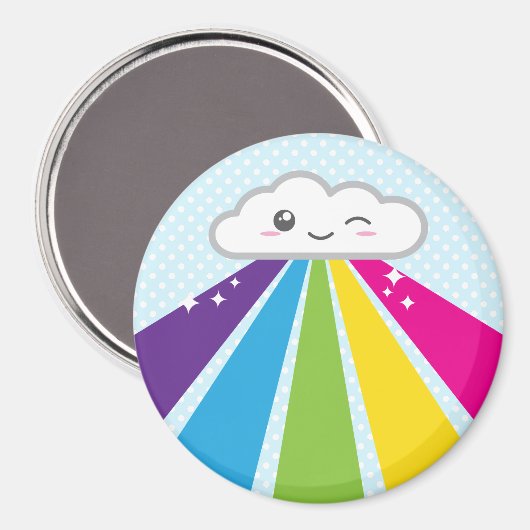 Kawaii Cloud et Rainbow Magnet (Recto/Verso)