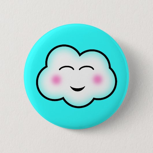 Kawaii Cloud Ronde Button 5,7 Cm (Voorkant)