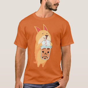 Kawaii Corgi Aimer Bubble Tea Tshirt Cute Corgi Ch