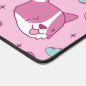 Kawaii Corgi Love Pattern Desk Mat (Hoek)