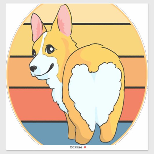 Kawaii Corgi Sticker (Vel)