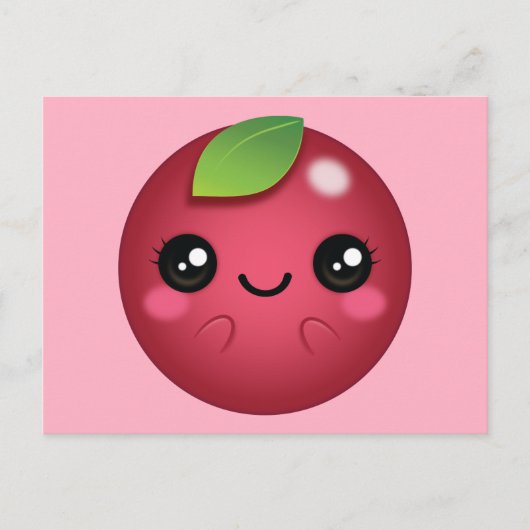 Kawaii Cranberry Briefkaart (Voorkant)