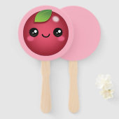 Kawaii Cranberry Hand Fan Handwaaier (Voorkant en achterkant)