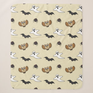 Kawaii Creepy Night Creatset Sherpa Deken