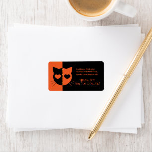 Kawaii Creepy Schattige Cat Spooktacular Halloween Etiket