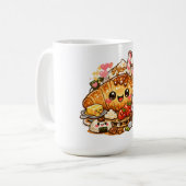 Kawaii Croissant Breakfast Mug (Devant gauche)