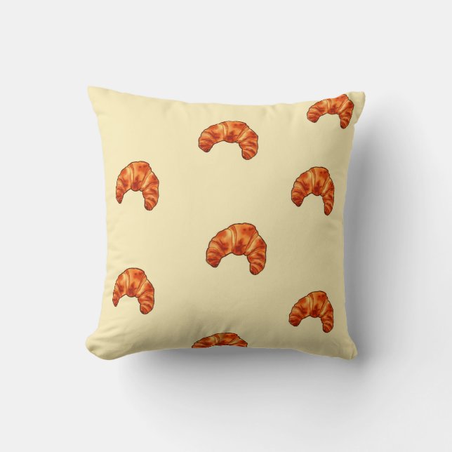 Kawaii croissant pillow|French bakery decor Kussen (Voorkant)