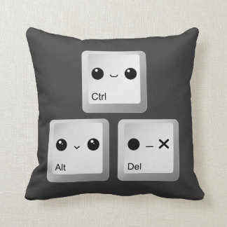 Kawaii Ctrl Alt Del-toetsenbord - Opnieuw opstarte Kussen
