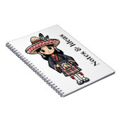 Kawaii Cultural Girl Illustration Notitieboek (Rechterzijde)