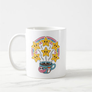 Kawaii Cup - Schattigee regenboogbeker met sterren Koffiemok