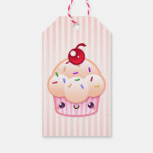 Kawaii Cupcake (aangepaste tekst) Cadeaulabel (Achterkant)