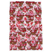 Kawaii Cupcake Design – Schattigee dessertafbeeldi Medium Cadeauzakje (Voorkant)