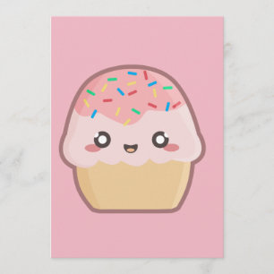 Kawaii cupcake kaart