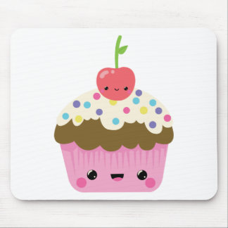 Kawaii Cupcake met Cherry bovenaan Muismat
