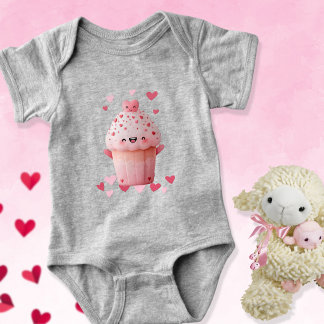 Kawaii Cupcake Met Hartjes Romper