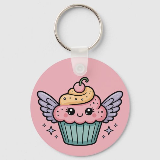 Kawaii Cupcake Sleutelhanger (Voorkant)