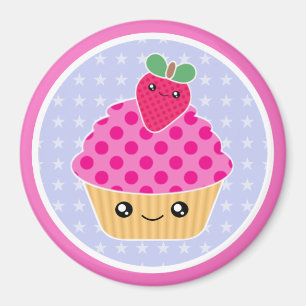 Kawaii Cupcake Strawberry Magnet Magneet