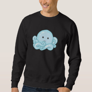 Kawaii Cute Aesthetic Happy Pastel Blue Octopus Trui
