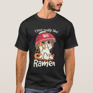 Kawaii Cute Anime Cat Girl Otaku Japanse ramen nr. T-shirt