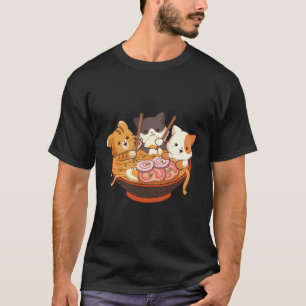 Kawaii Cute Anime Cats Otaku Japanse ramen Noodle T-shirt