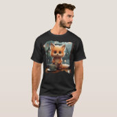 Kawaii Cute Autumn Fox T-shirt (Voorkant volledig)