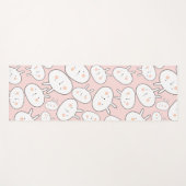 Kawaii Cute Big Bunny Rabbits Pattern Yogamat (Voorkant (horizontaal))