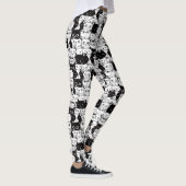 Kawaii Cute Black en White Cat Pattern Leggings (Rechts)