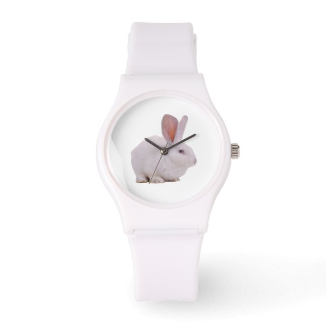 Kawaii Cute Bunny Rabbit Horloge (Voorkant)